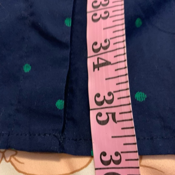 Old Navy Dark Blue Long Sleeve Dress with green polka dots sz med EUC B63 - Picture 5 of 6
